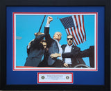 Donald Trump Attempted Assassination Fight Fight Fight Custom Framed Picture