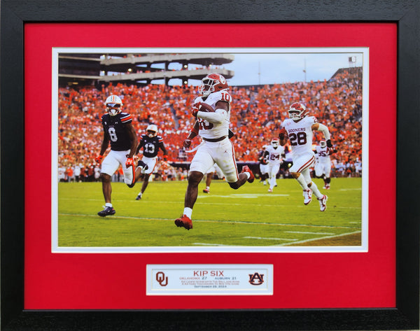 Oklahoma vs Auburn 2024 Kip Six Custom Framed Picture